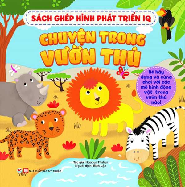 SÁCH GHÉP HÌNH PHÁT TRIỂN IQ - CHUYỆN TRONG VƯỜN THÚ