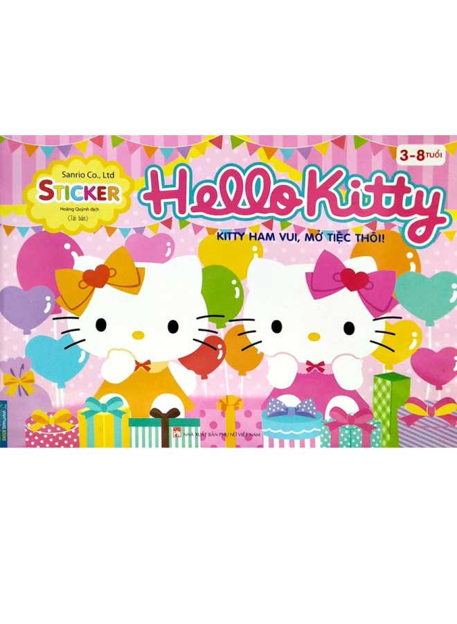 Sticker - Hello Kitty - Kitty Ham Vui, Mở Tiệc Thôi (3-8 Tuổi)