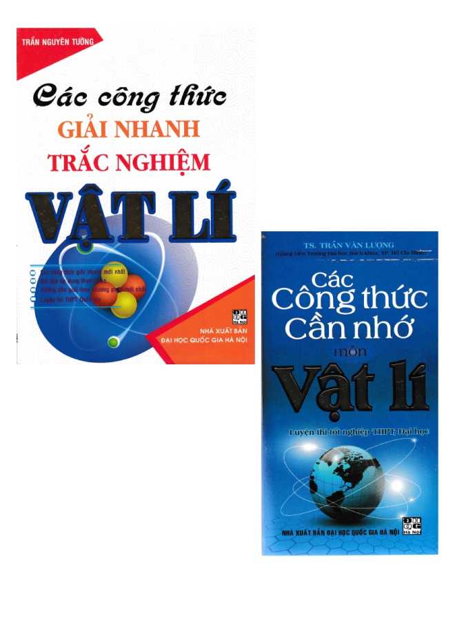 Combo Các Công Thức Giải Nhanh Trắc Nghiệm Vật Lí + Các Công Thức Cần Nhớ Môn Vật Lí (Bộ 2 Cuốn)