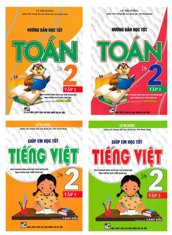 Combo Học Tốt Toán + Tiếng Việt Lớp 2 (Dùng Kèm SGK Cánh Diều) (Bộ 4 Cuốn)