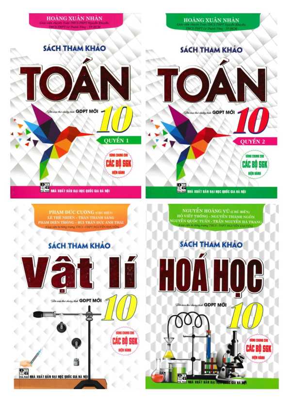 Combo Sách Tham Khảo Toán + Vật Lí + Hóa Học 10 (Dùng Chung Cho Các Bộ SGK Hiện Hành) (Bộ 4 Cuốn)