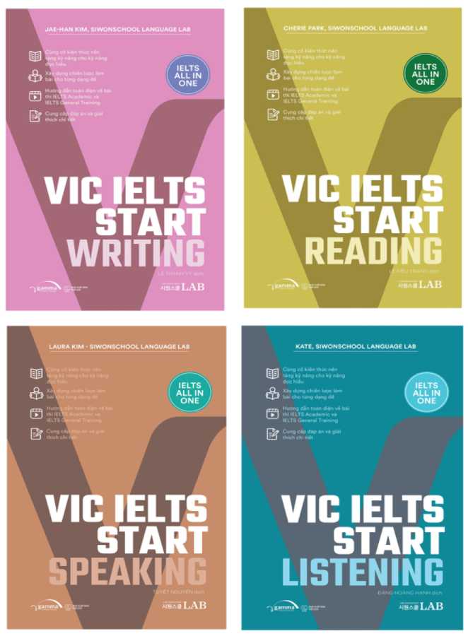 Combo Vic IELTS Start - IELTS All In One (Bộ 4 Cuốn)