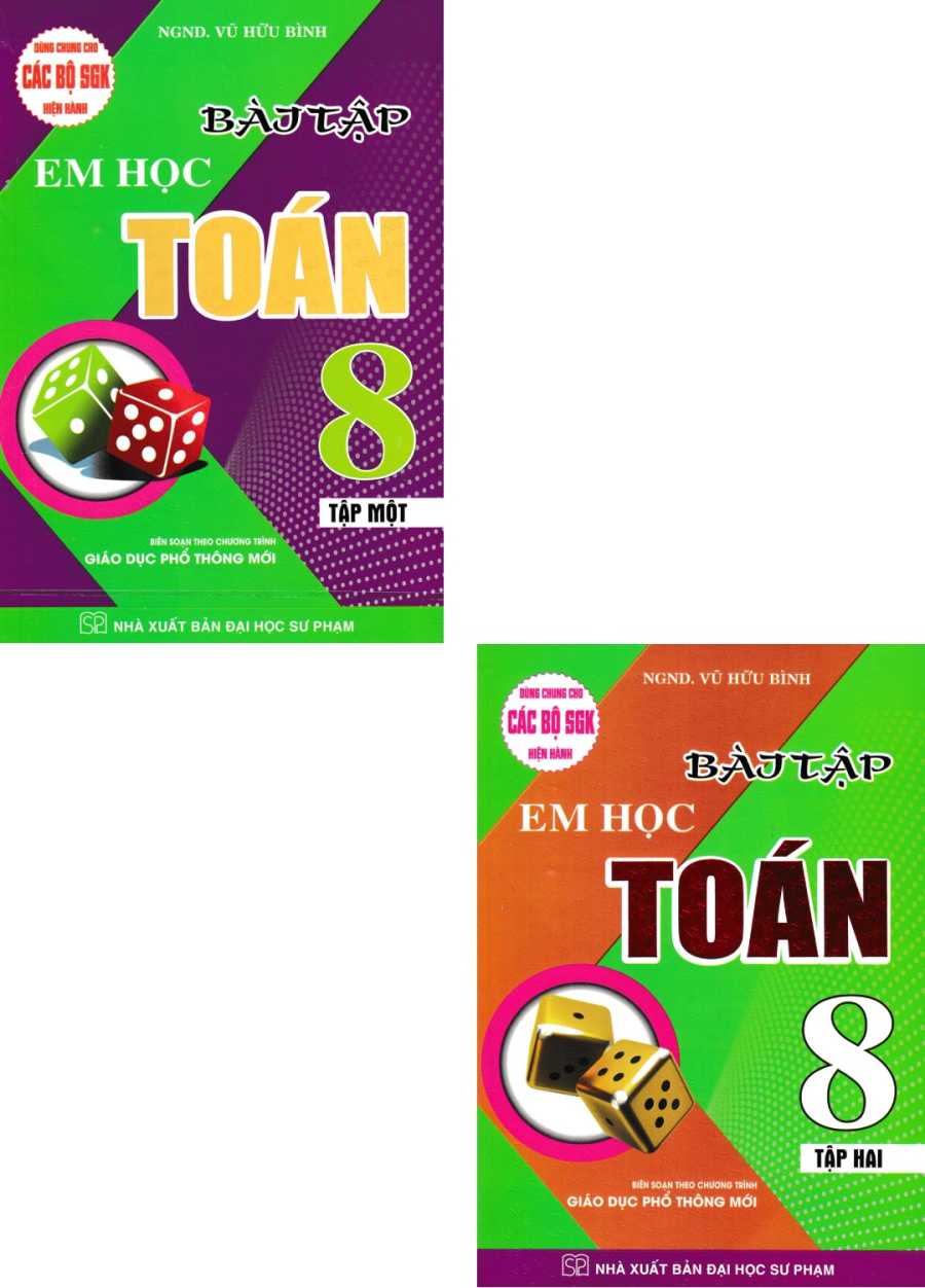 Combo Bài Tập Em Học Toán Lớp 8 Tập 1 + 2 (Dùng Chung Cho Các Bộ SGK Hiện Hành) (Bộ 2 Cuốn)