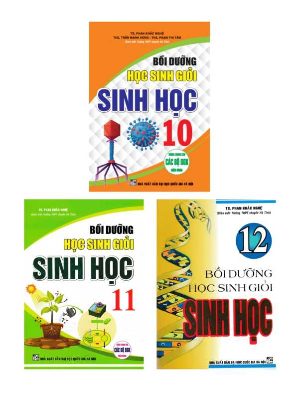 Combo Bồi Dưỡng Học Sinh Giỏi Sinh Học - Phan Khắc Nghệ 10 - 11 - 12