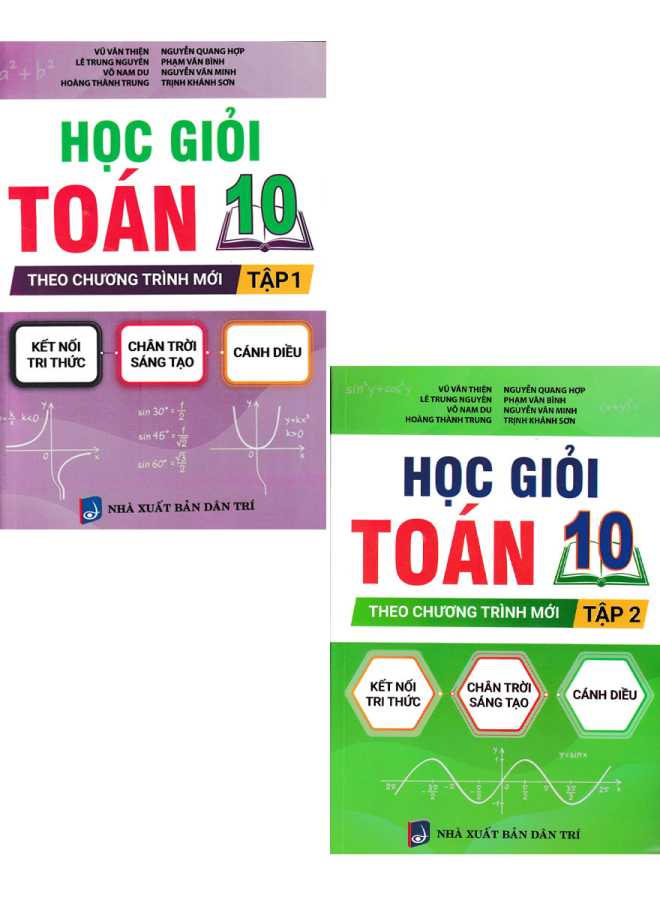 Combo Học Giỏi Toán 10 - Tập 1 + 2 (Theo Chương Trình Mới) (Bộ 2 Cuốn)