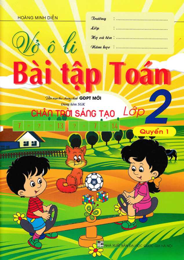 Vở Ô Li Bài Tập Toán Lớp 2 - Quyển 1 (Dùng Kèm SGK Chân Trời Sáng Tạo)