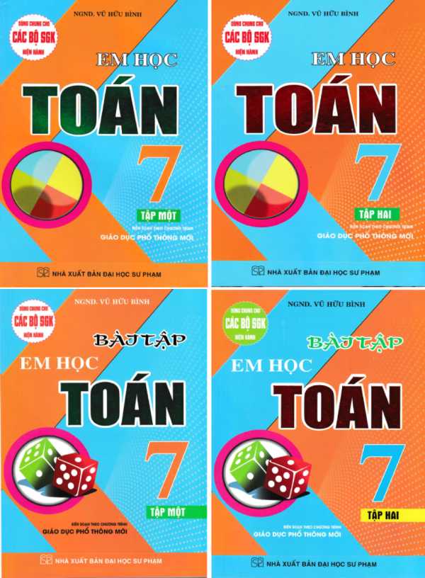 Combo Em Học Toán + Bài Tập Em Học Toán Lớp 7 (Dùng Chung Cho Các Bộ SGK Mới Hiện Hành) (Bộ 4 Cuốn)