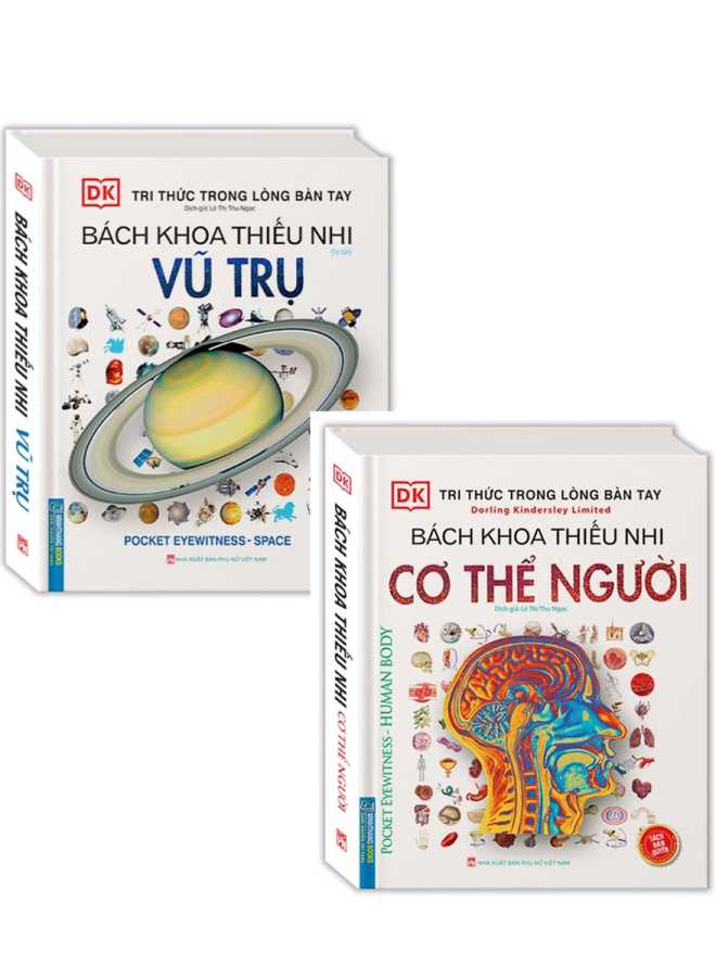 Combo Tri Thức Trong Lòng Bàn Tay - Bách Khoa Thiếu Nhi: Vũ Trụ + Cơ Thể Người (Bộ 2 Cuốn)