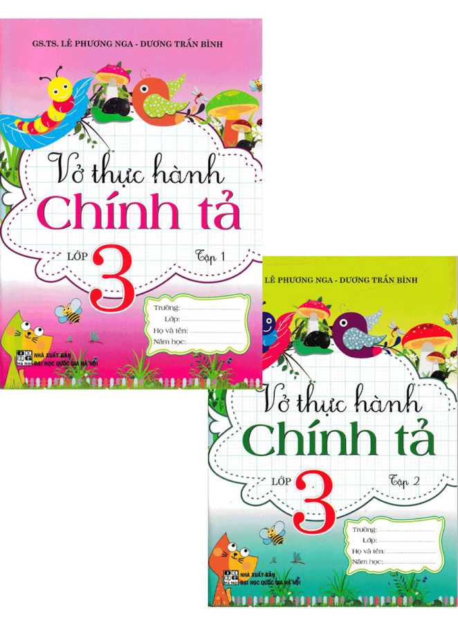 Combo Vở Thực Hành Chính Tả Lớp 3 - Tập 1+2 (Bộ 2 Cuốn)