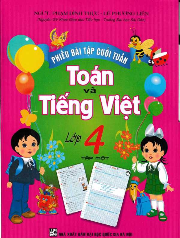 Phiếu Bài Tập Cuối Tuần Toán - Tiếng Việt Lớp 4 Tập 1